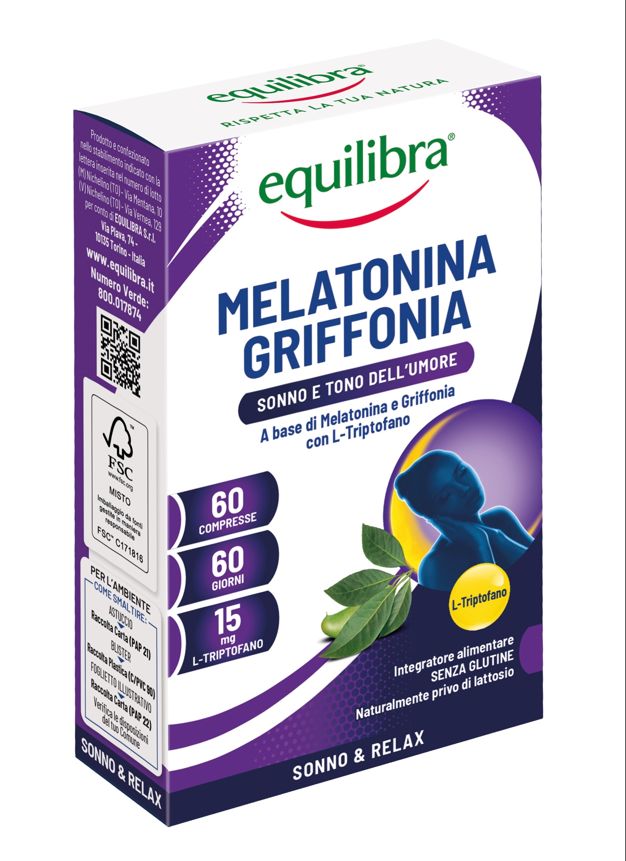 Melatonina e Griffonia per il sonno e il tono dell'umore